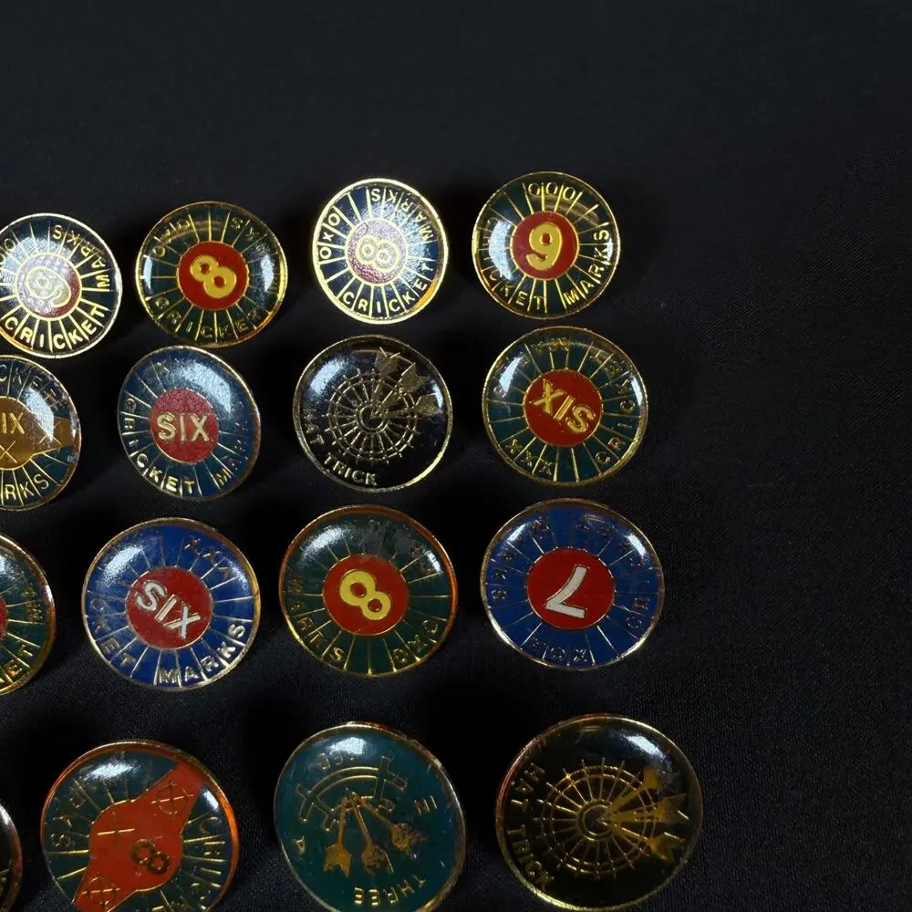 Lot of 30 Vintage cricket / darts pins